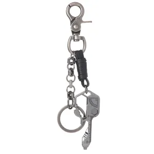 Vintage metalen sleutelhanger met multifunctionele gereedschapshangers en liniaal voor heren