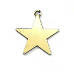 Vintage gold star pendant for DIY necklace making and creative jewelry accessories