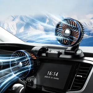Ventilatore per auto a doppia testa USB raffreddamento cruscotto accessorio veicolo