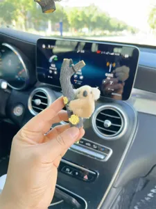 Cute Koala Car Hanging Ornament Tree Branch Pendant Rearview Mirror Interior Decor