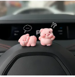 Süßes Harz rosa Schwein Auto Innendekoration Armaturenbrett Ornament, lustiges Spielzeug.
