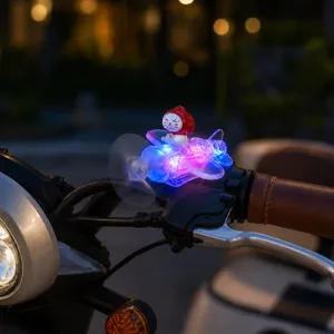Aereo luminoso eolico decorazione moto LED luce rotante accessorio vista principale