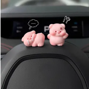 Süßes rosa Schweinchen Auto Armaturenbrett Ornament Wackelpopo Dekoration Autozubehör