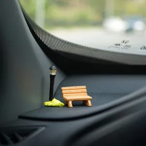 Miniatur Straßenlaterne Bank Auto Armaturenbrett Ornament süße kreative Deko Zubehör.