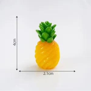 Mini Ananas Ornament Auto Simpatico Resina Cruscotto Statuetta 4cm Interno Decorazione
