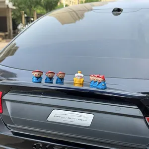 Cute creative car interior dashboard ornament mini dog emperor figures decoration item