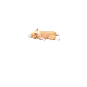 Miniature sleeping corgi car ornament cute puppy dashboard decoration resin figurine interior