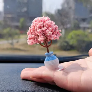 Mini albero di ciliegio artificiale per auto, bellissimo dettaglio micro paesaggio.