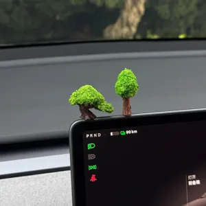 Car interior miniature tree ornament dashboard decoration cute bonsai dashboard display cute plant