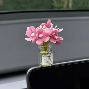 Auto Armaturenbrett Mini Kunstblume Vase niedliche Heilung Ornament Auto Innendekoration