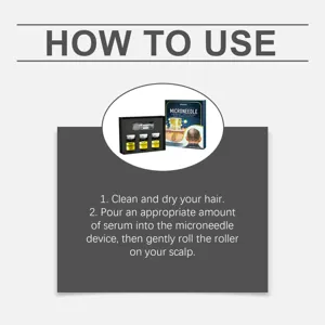 GleamXi set siero capelli alle erbe con rullo microneedle per cura del cuoio capelluto e crescita.
