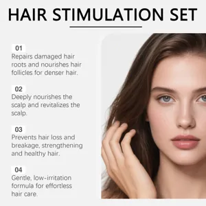 Set di stimolazione per capelli per la crescita sana e la cura del cuoio capelluto.