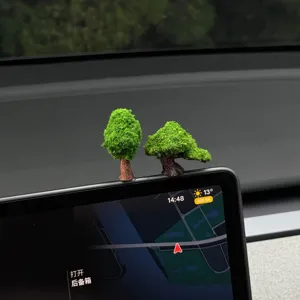 Miniature tree car ornament dashboard display resin wishing tree decor interior accessories