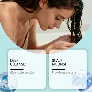 Scalp deep cleansing and gentle nourishing care detail scene for refreshing hair health.