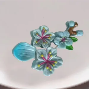 Sticker décoratif de fleur de cerisier 3D pour véhicule électrique, accessoire mignon.