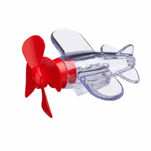 Wind powered small airplane LED ambient light red color variant car interior decoration