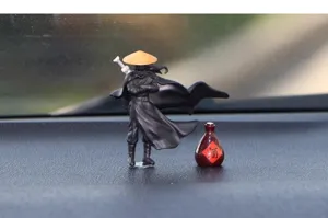 Chinesischer Wuxia Schwertkämpfer Figuren für Auto Armaturenbrett Dekoration Display
