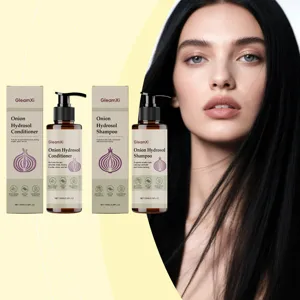 GleamXi Zwiebel Hydrolat Shampoo und Conditioner Set, nährende glättende Haarpflege 100ml
