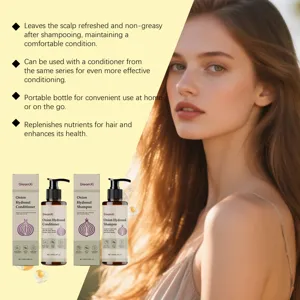 GleamXi Zwiebel Hydrolat Shampoo und Conditioner Set für sanfte Reinigung, Pflege und glattes Haar.
