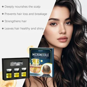 Dettagli del set stimolazione capelli microneedle alle erbe GleamXi, nutre il cuoio capelluto.