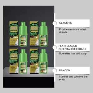 GleamXi Pflanzen-Blasen-Haarfärbeshampoo Set, sanfte Formel, natürliche Grauabdeckung, 100ml.