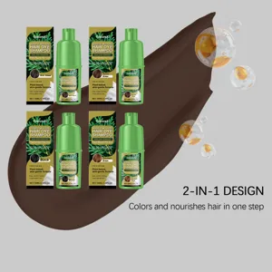 GleamXi Pflanzen-Haarfärbeshampoo, 2-in-1 sanfte Farbe und pflegende Formel 100ml.