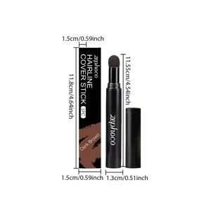 Stylo poudre racine cheveux chatain fonce Zephoco pour une couverture capillaire naturelle.