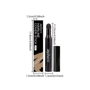 Vue détaillée du stylo de retouche racine Zephoco avec des dimensions précises.