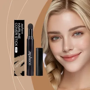 Zephoco light brown hairline cover stick powder waterproof for women root touch up pen.