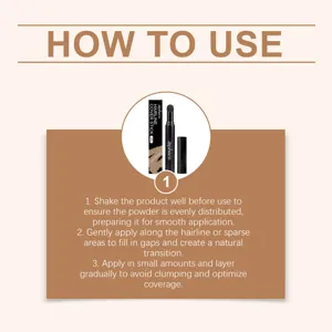 Zephoco hairline shadow powder stick in light brown for natural coverage and fuller hair look.