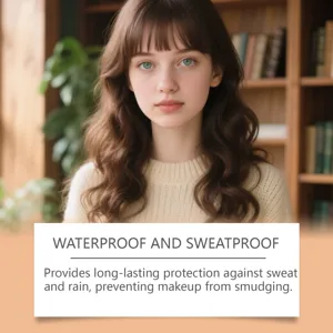 Waterproof and sweatproof hair pen detail view showing long-lasting formula benefits.