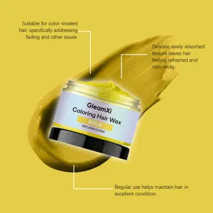GleamXi temporäres Haarfärbewachs in leuchtendem Gold 100g. Einfache Styling Formel für Haar.