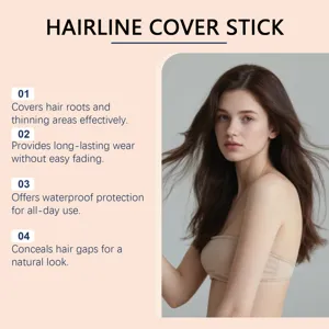 Hairline cover stick for easy root touch-up, waterproof long-lasting natural hair concealer.