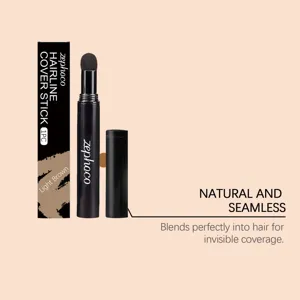 Detailed view of Zephoco light brown hairline cover stick with packaging and smooth texture.
