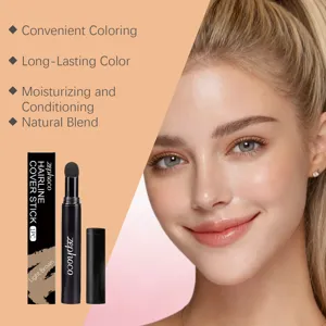 Zephoco hairline cover stick in light brown with sponge head for smooth coloring and natural blend.