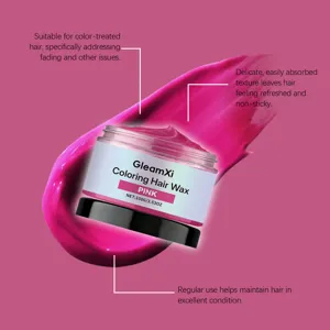 GleamXi temporäre rosa Haarlwachs 100g lebendige Farbwachs Styling Creme für tolles Haar.