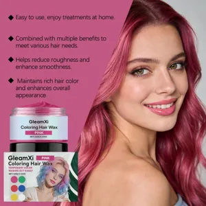 GleamXi temporäres rosa Haargel 100g, einfaches Styling und leicht auswaschbar für Mode.