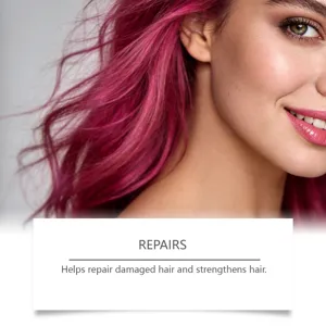 Detailansicht der temporären rosa Haarfärbecreme mit lebendiger Farbe und glatter Haarstruktur.