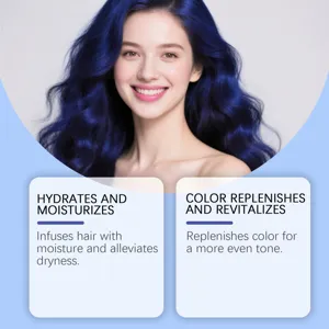 Entdecken Sie blaue Haarfärbe-Details mit intensiver Feuchtigkeit und strahlender Frische.