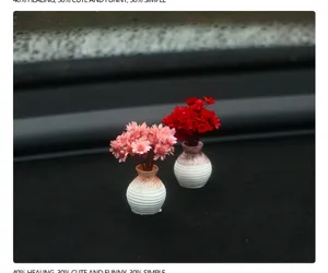 Mini droogbloemen boeket auto ornament, schattige genezende bloemendecoratie voor auto