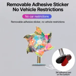 Mulinello colorato a LED alimentato dal vento moto auto decorazione supporto adesivo