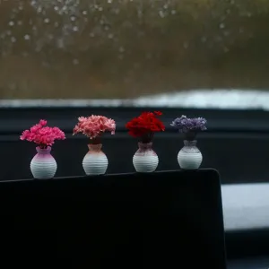 Klein gedroogd bloemenboeket voor auto dashboard decoratie mooi schattig cadeau