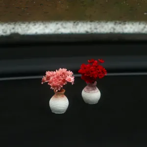 Mini droogbloemen boeket auto dashboard decoratie kleine vaas schattig cadeautje voor vrouwen