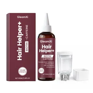 GleamXi sérum de soin du cuir chevelu biotine caféine avec applicateur de massage pratique