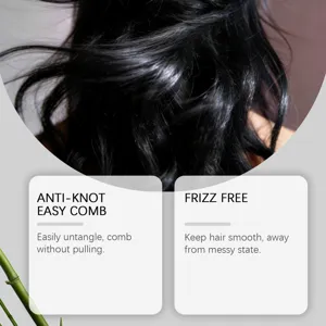 Anti-knot bamboo hair comb, everyday scalp care and gentle detangling without hair pulling.