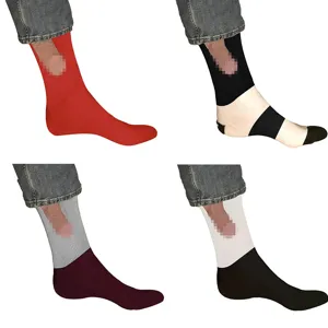 Funny novelty gag socks with colorful designs, perfect gift for men and women daily wear.