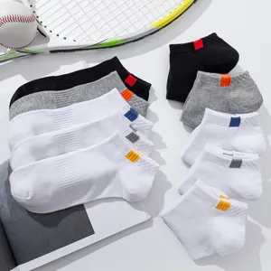Unisex Cotton Blend Low Cut Sports Socks Breathable Deodorant Solid Color Ankle Socks For Men And Women Daily Wear
