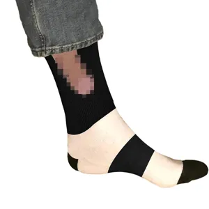 Funny novelty prank socks with creative pixelated graphic design for casual wear.