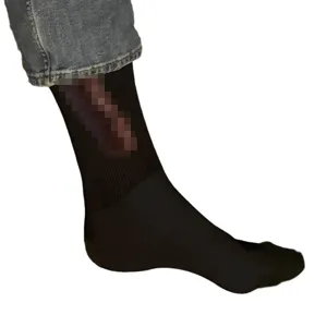 Funny novelty crew socks for men with unique print design, comfortable and durable daily wear.