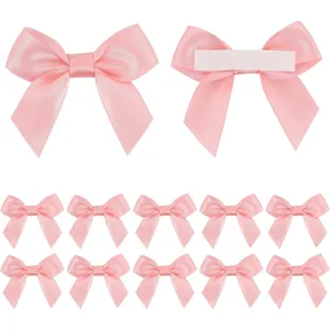 Lazos De Cinta Rosa Con Adhesivo Lazos De Tela Para Embalaje De Caja De Regalo Repostería Boda Fiesta Accesorios De Decoración